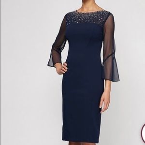 Alex Evenings Illusion beaded dress